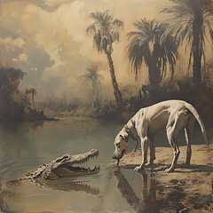 dinosaurs in the desert