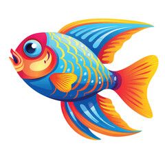 Tropical Fish Painting for Living Room Wall