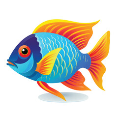 Tropical Fish Painting for Living Room Wall