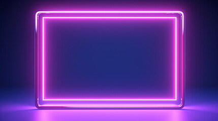 Fototapeta premium abstract colorful neon background square 3 render.