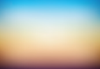 Natural sky gradient from blue to orange sunset background - 709765386