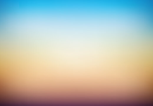Natural sky gradient from blue to orange sunset background