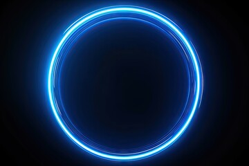 Luminous cosmic portal. Enchanting visual of glowing blue circular effect creating captivating and futuristic design perfect for science and technology themed concepts