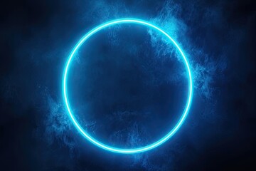 Luminous cosmic portal. Enchanting visual of glowing blue circular effect creating captivating and futuristic design perfect for science and technology themed concepts
