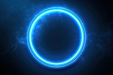 Fototapeta premium Luminous cosmic portal. Enchanting visual of glowing blue circular effect creating captivating and futuristic design perfect for science and technology themed concepts