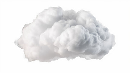realistic white cloud isolated on white background 3d render