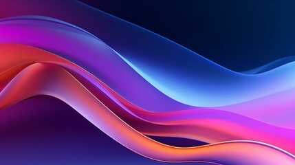 Fototapeta premium simple neon background abstract wallpaper 3d render