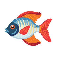 Fototapeta premium Tropical Fish Painting for Living Room Wall