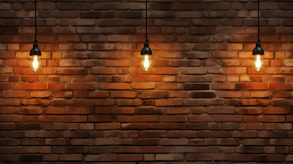 brick wall and lamps background