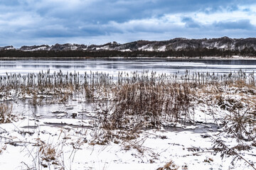 Wetlands, so called Kongens Kaer, close to the center of Vejle, Denmark