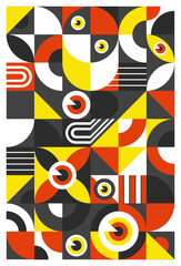 Abstract geometric concept pattern. Mosaic style. Vector illustration