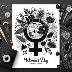 Happy Women's Day Poster design card