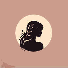 Women silhouette head isolated, Women's History Month Banner