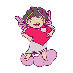 cupid with heart