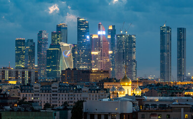 Naklejka premium View of the Moscow International Business Center 