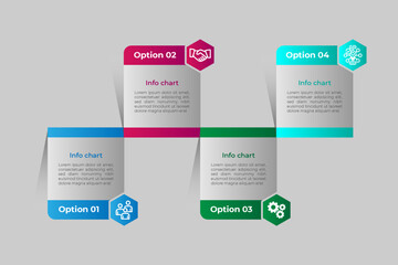 Timeline infographic with info chart. Modern presentation infographic template.