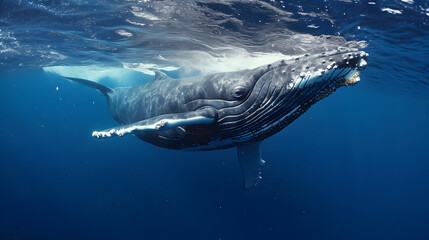 Naklejka premium Whale