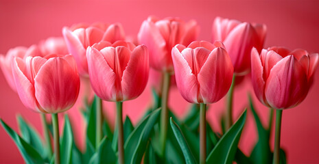 Bright floral bouquet of tulips, festive mood - AI Generated Image