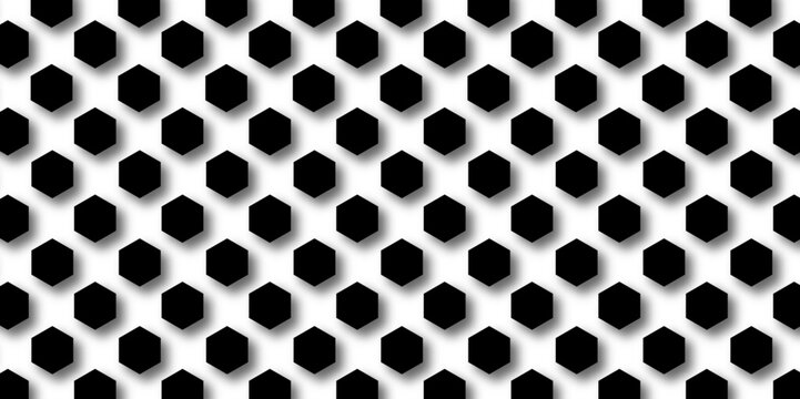 Luxury black hexagonal abstract background with shadow. Geometric 3d texture illustration. background with lines. hexagonal shapes and Surface polygonal pattern with glowing.