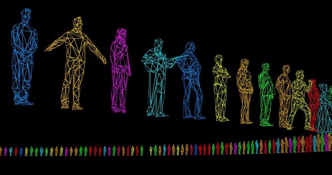 human figures as crowd for society or social issues