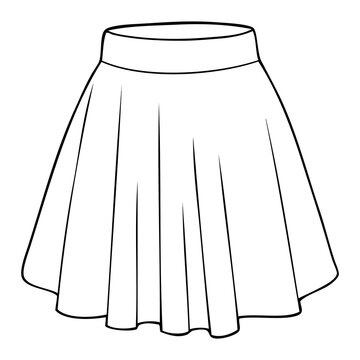 skirt line vector illustration