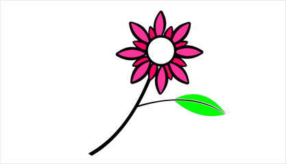 an icon or vector image of a flower