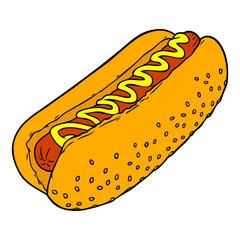 hotdog vector illustration