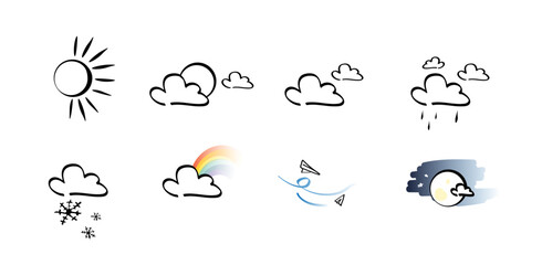 set of weather icons