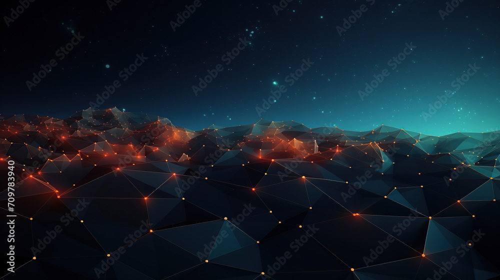 Wall mural abstract network background. abstract high tech digital technology background. technology network ba