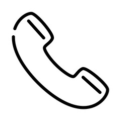 Phone call line outline icon.