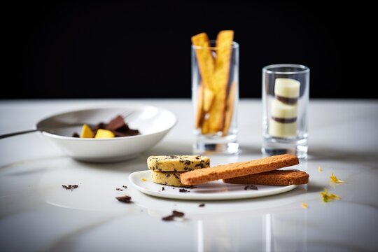 biscotti duo with white and dark chocolate