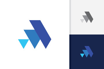 abstract triangle logo design vector template