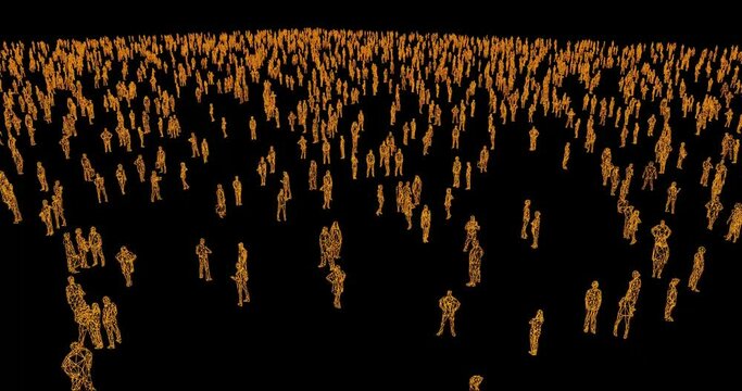 human figures as crowd for society or social issues