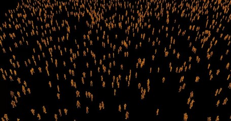 human figures as crowd for society or social issues