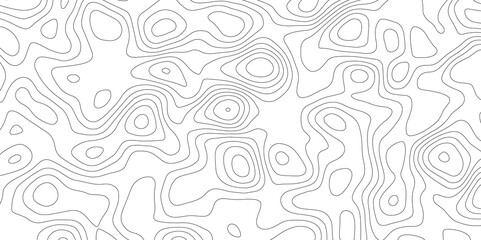 Topographic map background geographic line map with elevation assignments. Modern design with White background with topographic wavy pattern design.paper texture Imitation of a geographical map shades