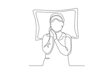 A woman sleeps with her hands on her cheeks