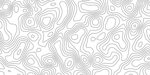 Fototapeta premium Topographic map background geographic line map with elevation assignments. Modern design with White background with topographic wavy pattern design.paper texture Imitation of a geographical map shades