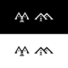 modern house roof vector logo