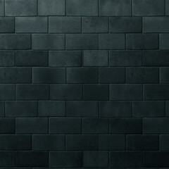 black stone green brick wall