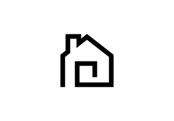 building home icon vector logo illustration logo on white background