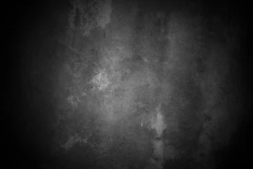 Tuinposter Old wall texture smeared engine oil cement dark black gray  background abstract grey color design are light with white gradient background. © Kamjana