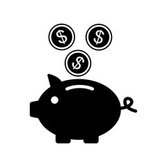 Finance and Money simple icons set. Hand with coins, credit card, wallet, ATM icon collection.