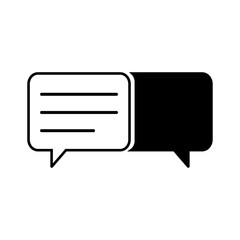 Chat and Speech Bubble Iicons Set on White Background. Vector