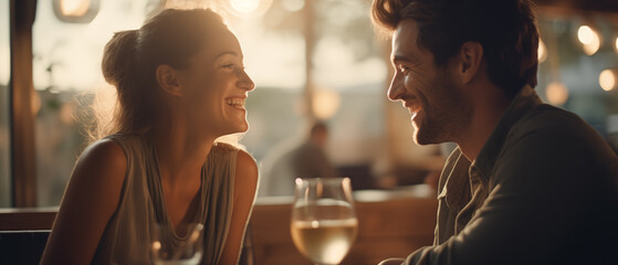 Couple at restaurant