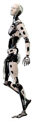 3D Rendering Male Robot on White