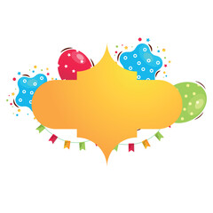 Festive frame for party or birthday