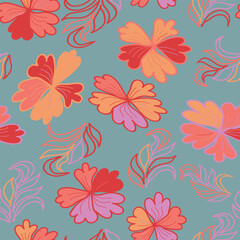 Vector illustration of a seamless floral pattern. Elegant template for fashion prints. Design for banner, poster, card, invitation and scrapbook. 