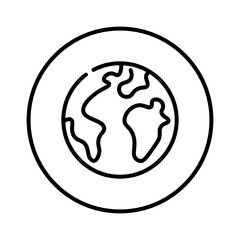 Earth line icon.