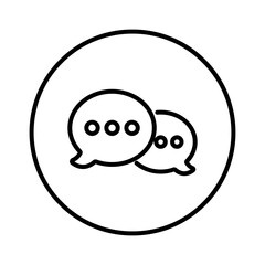 Obraz premium Chat message line icon.