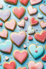 Obraz premium Heart shaped desserts - Valentine's Day theme